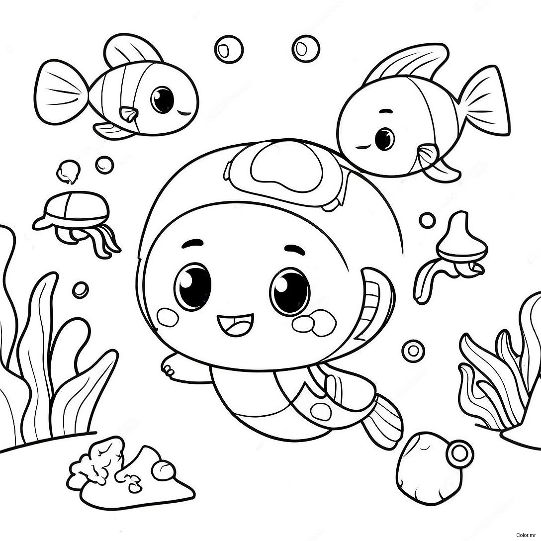 Cute Vegimal Octonauts Underwater Adventure Coloring Page 71984 59469
