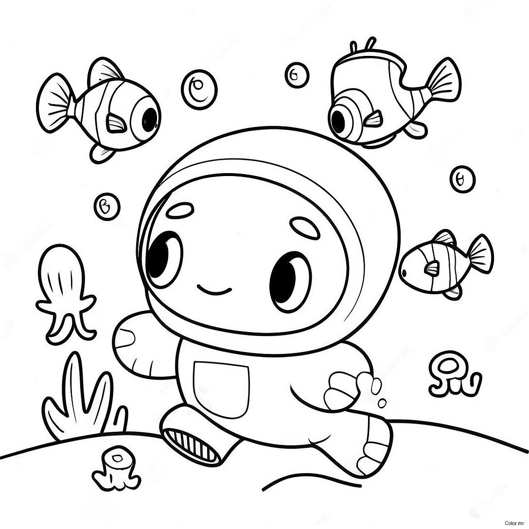 Cute Vegimal Octonauts Underwater Adventure Coloring Page 71984 59470