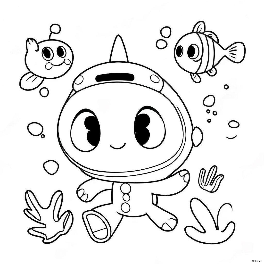 Cute Vegimal Octonauts Underwater Adventure Coloring Page 71984 59471