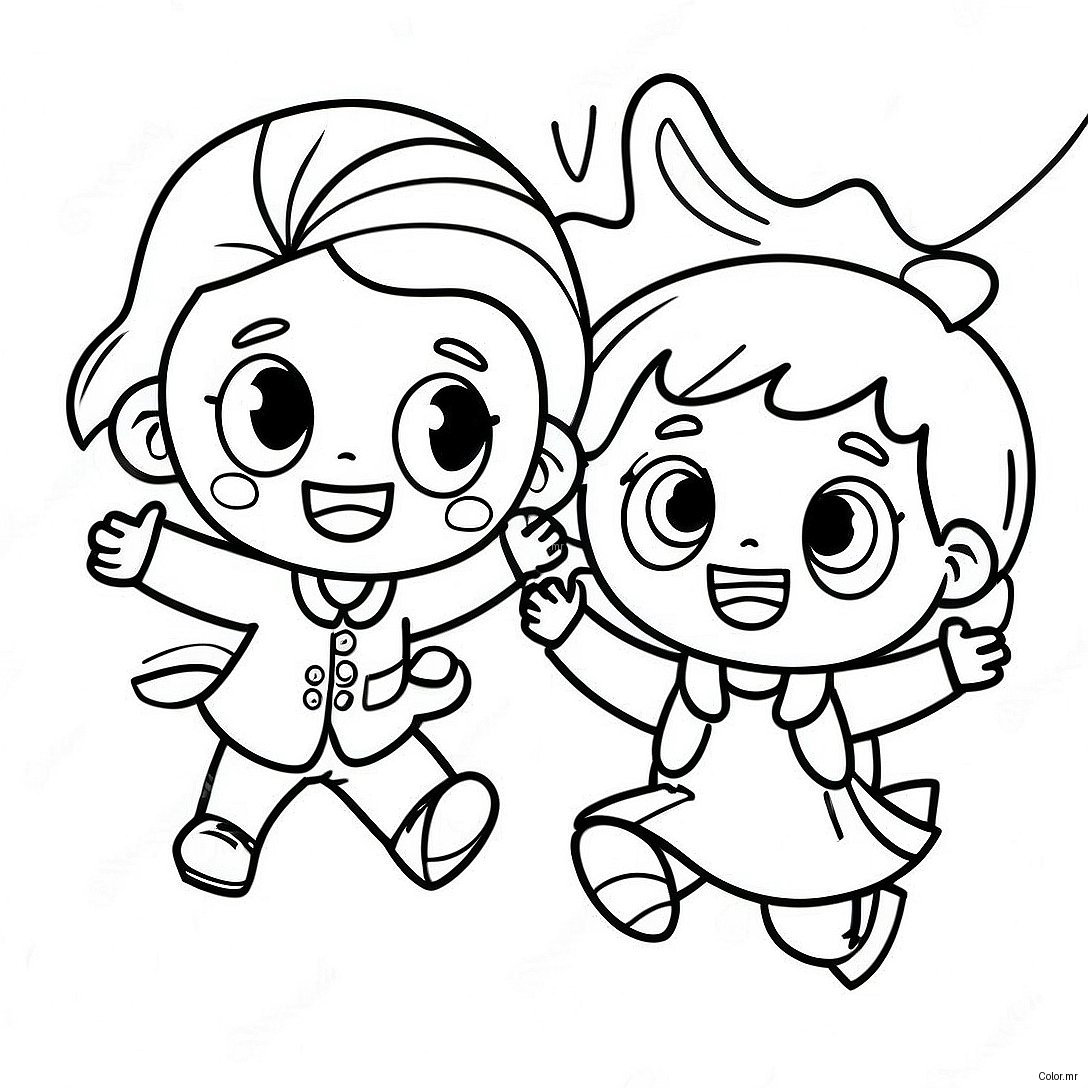 Excited Kids On First Day Of First Grade Coloring Page 44053 36646
