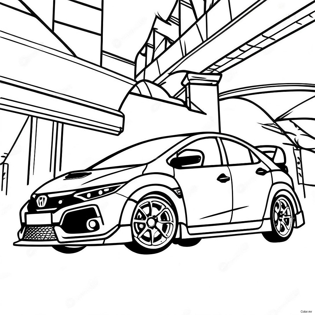 Honda Civic Type R Coloring Page 56701 47121