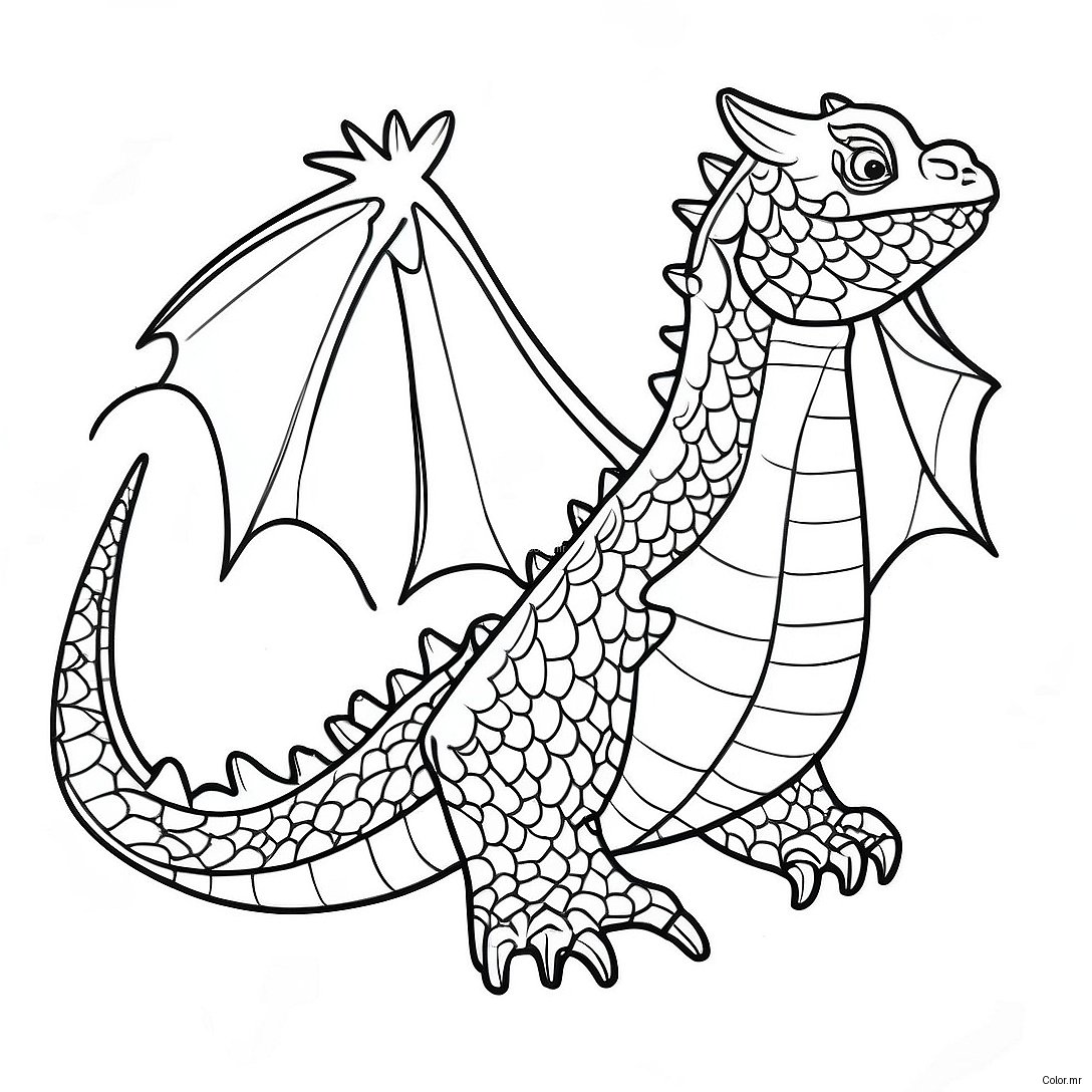 Majestic Water Dragon Flying Coloring Page 22984 21127