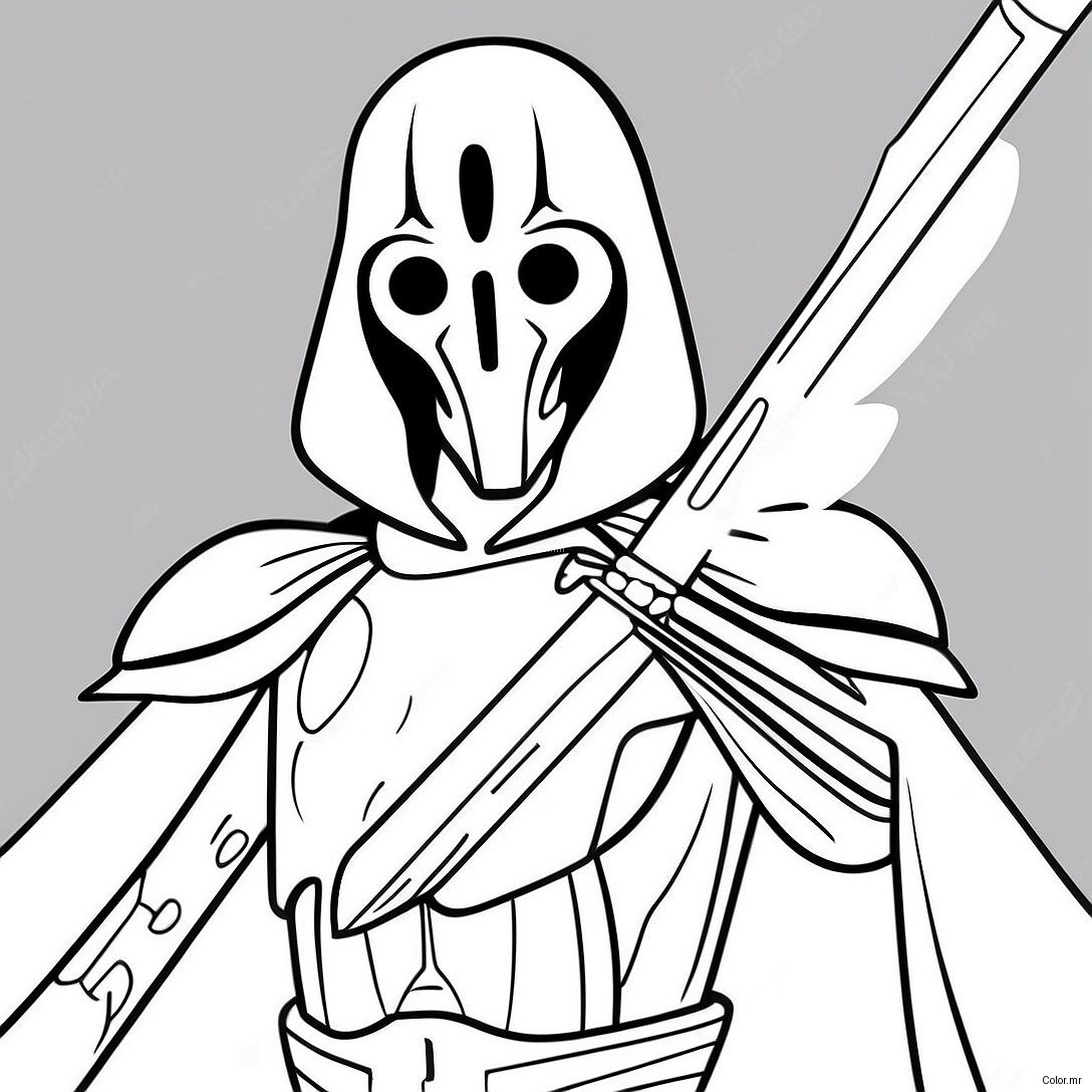 Menacing General Grievous With Lightsabers Coloring Page 24996 22889