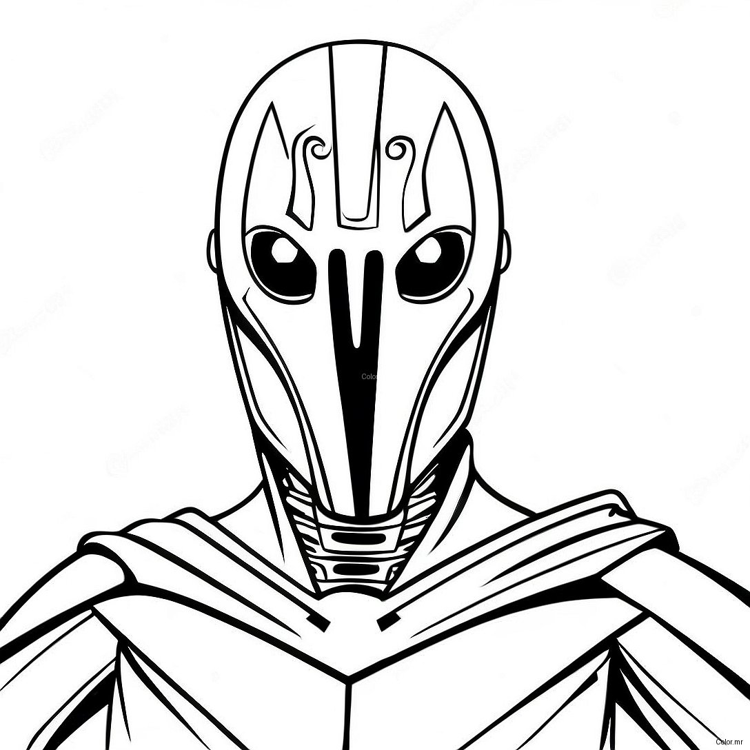 Menacing General Grievous With Lightsabers Coloring Page 24996 22890