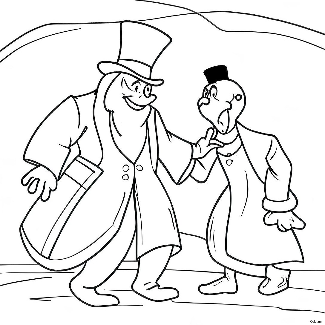 Scrooge And The Ghost Of Christmas Past Coloring Page 12708 10573