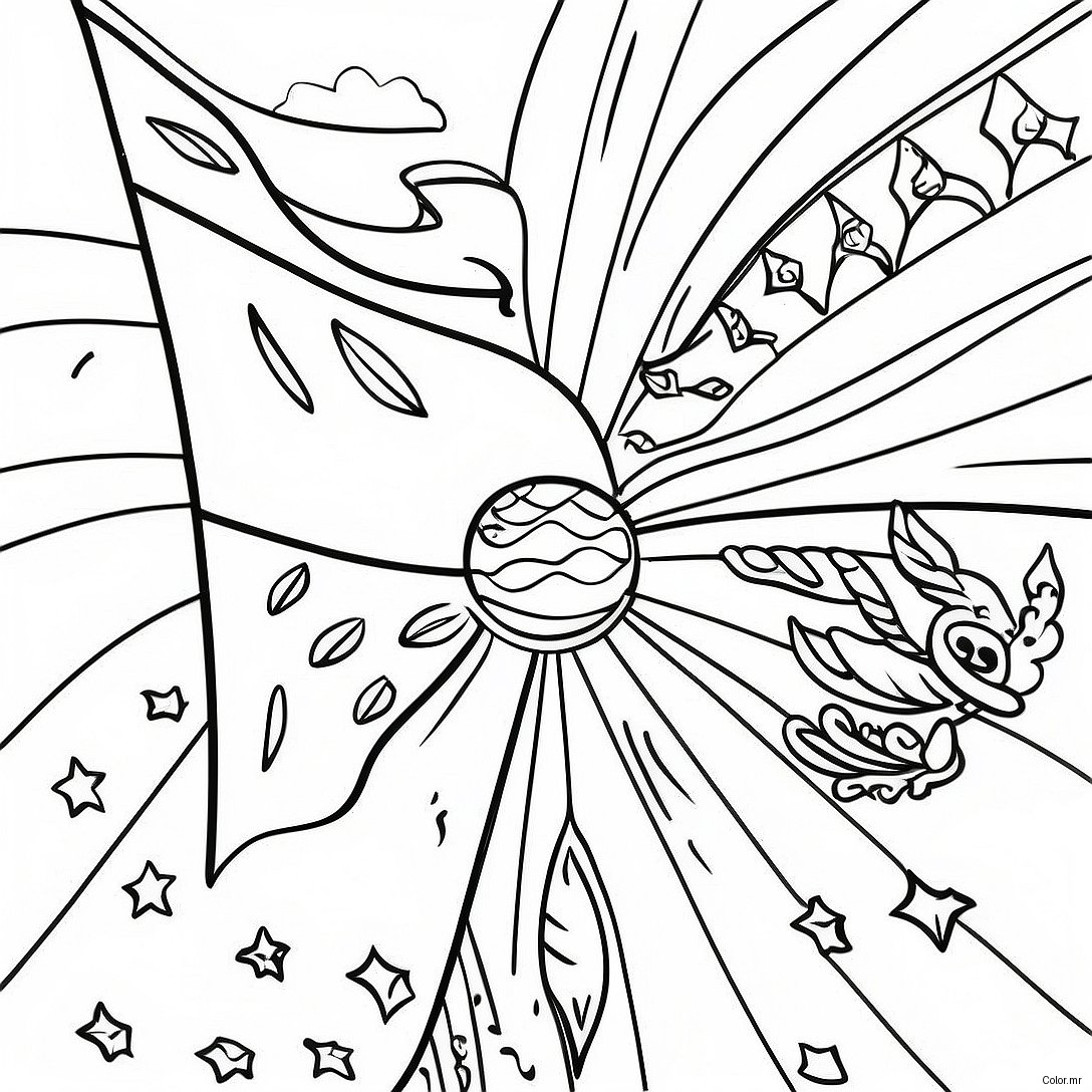 Vibrant Hispanic Heritage Flags Coloring Page 19889 18561