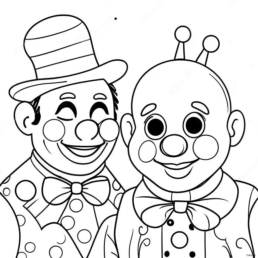 Whimsical Clowns In The Amazing Digital Circus Coloring Page 59567 49446