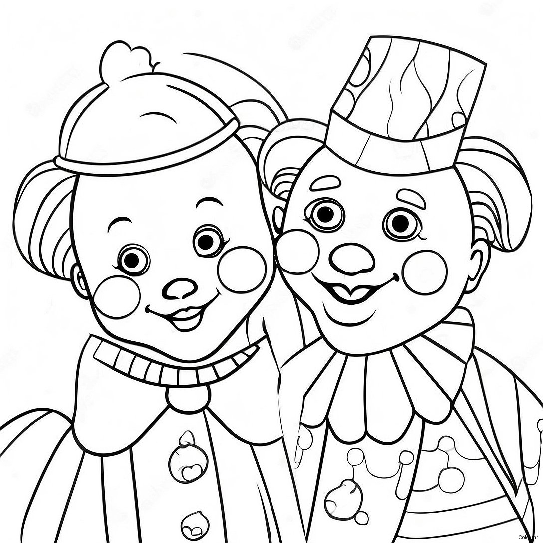 Whimsical Clowns In The Amazing Digital Circus Coloring Page 59567 49447