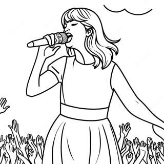 Taylor Swift Singt Auf Der Buhne Ausmalbild 10287-8454