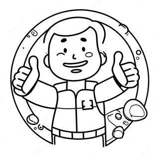 Vault Boy Daumen Hoch Ausmalbild 10347-8503