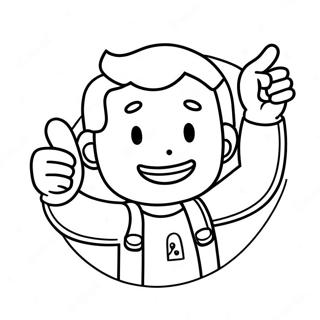 Vault Boy Daumen Hoch Ausmalbild 10347-8504