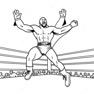 Wwe Wrestler Springt Auf Gegner Ausmalbild 10357-8512