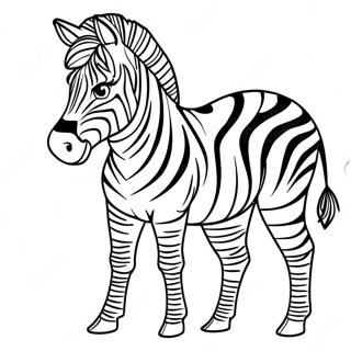 Zebra Mit Bunten Streifen Ausmalbild 10618-8711