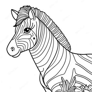 Zebra Mit Bunten Streifen Ausmalbild 10618-8712