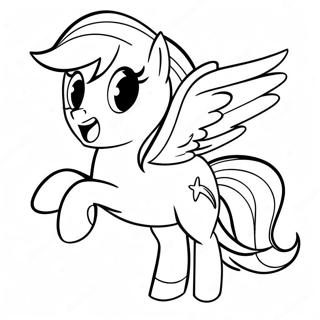 Rainbow Dash Fliegend Ausmalbild 1122-899