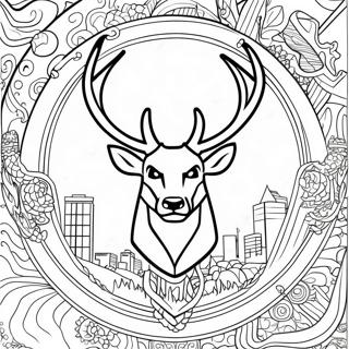 Milwaukee Bucks Logo Ausmalbild 11247-9217