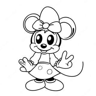 Niedliche Minnie Maus Mit Schleife Ausmalbild 112-94