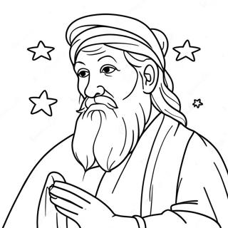 Abraham Mit Sternen Ausmalbild 11358-9309