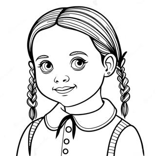 Gruselige Wednesday Addams Ausmalbild 11448-9384