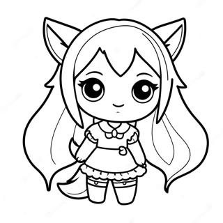 Susses Gacha Life Wolf Madchen Ausmalbild 11518-9440