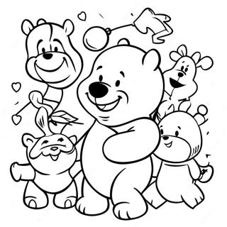 Festlicher Winnie Puuh Und Freunde Ausmalbild 11608-9512