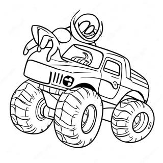 Spiderman Monster Truck Ausmalbilder