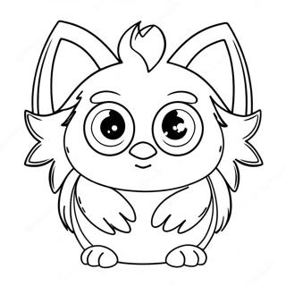 Niedlicher Furby Mit Grossen Augen Ausmalbild 11638-9535