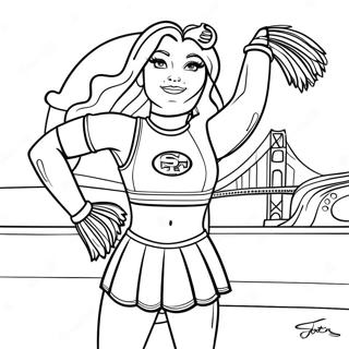 San Francisco 49ers Cheerleader Ausmalbild 11868-9718