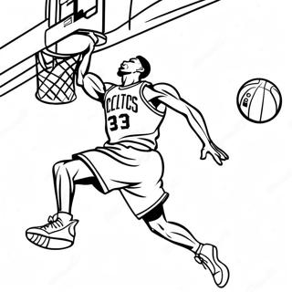 Celtics Basketballspieler Dunking Ausmalbild 11978-9807