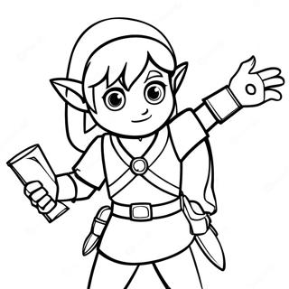 Link In Heroischer Pose Ausmalbild 122-101