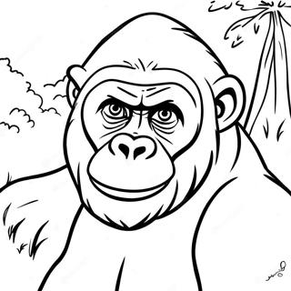 Gorilla Ausmalbild 1231-982