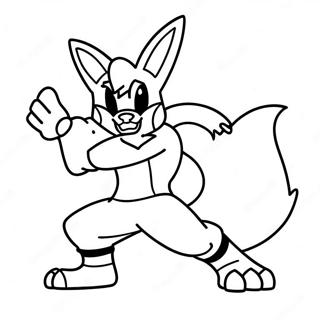 Lucario In Kampfpose Ausmalbild 12368-10117