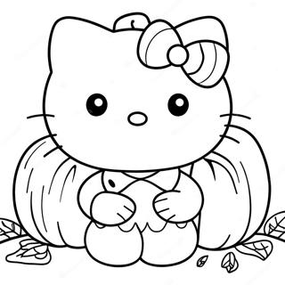 Hello Kitty Mit Kurbis Ausmalbild 12448-10360