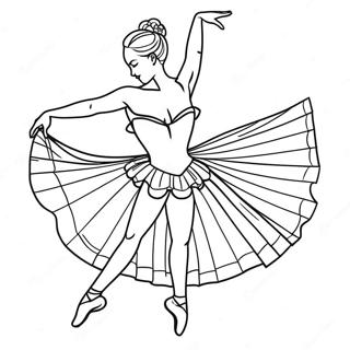 Elegante Ballerina In Anmutiger Pose Ausmalbild 12568-10461