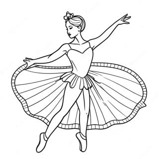 Elegante Ballerina In Anmutiger Pose Ausmalbild 12568-10464