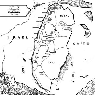 Israel Karte Ausmalbild 12617-10499