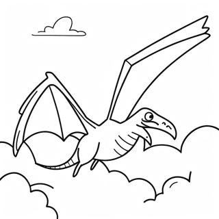 Fliegender Pterodactylus Am Himmel Ausmalbild 12678-10551