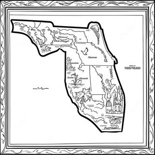 Florida Staatskarte Ausmalbild 12857-10687