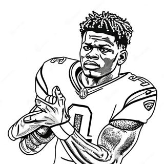 Lamar Jackson Ausmalbild 13237-10992