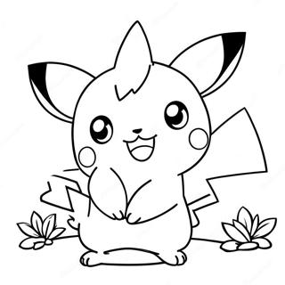 Niedliches Pichu Das Mit Freunden Spielt Ausmalbild 13288-11036