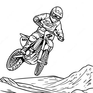 Supercross Dirtbike Rennszene Ausmalbild 13417-11133