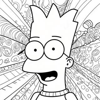 Trippy Bart Simpson Ausmalbilder