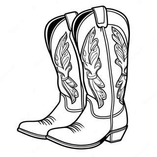 Cowboy-Stiefel Ausmalbilder