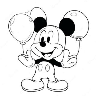 Mickey Mouse Mit Herzballons Ausmalbild 13739-11386