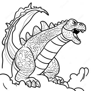 Godzilla Brullt Heftig Ausmalbild 13959-11562