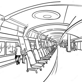 Beschaftigtes Flughafen Terminal Ausmalbild 14490-11985