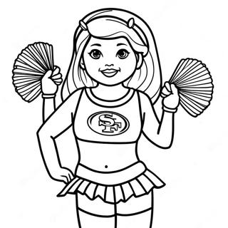 49ers Cheerleader Ausmalbild 1452-1162