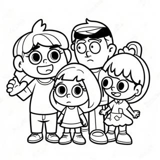 Loud House Familienportrat Ausmalbild 1472-1177