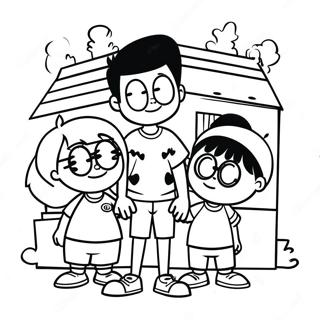 Loud House Familienportrat Ausmalbild 1472-1178