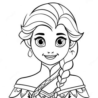 Frozen 2 Elsa Mit Offenen Haaren Ausmalbild 14789-12221